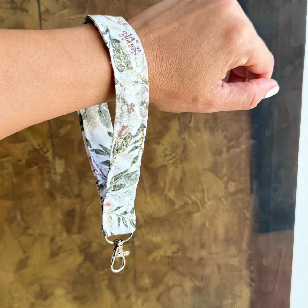 Handmade Floral Keychain Wristlet